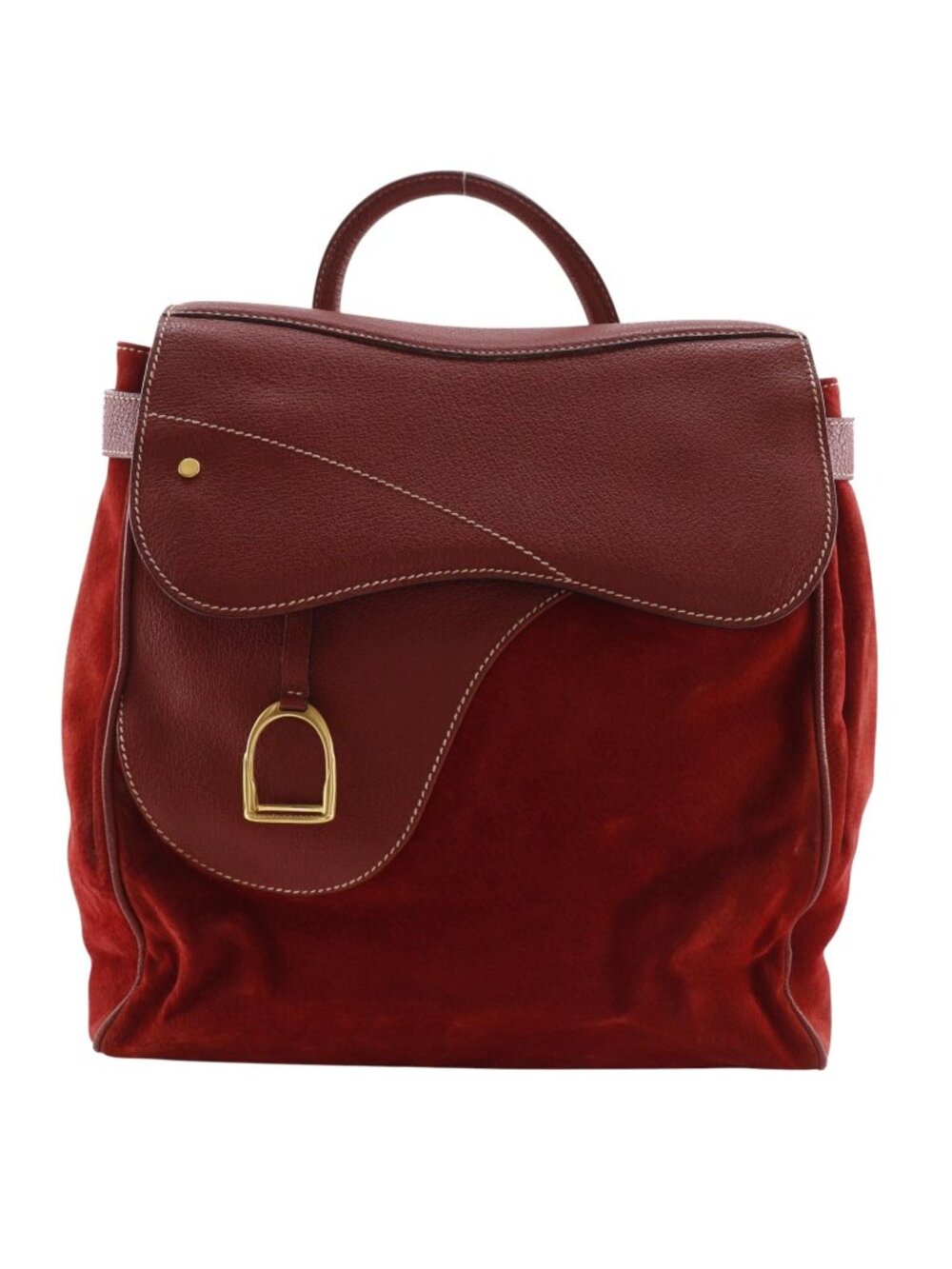 Gucci Vintage x Leather Red Backpack